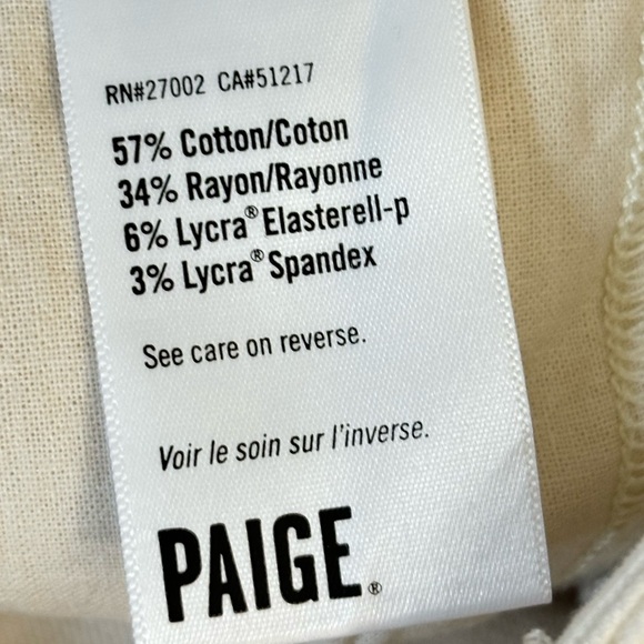 PAIGE Woman Double Button Jogger Jeans Size: 32 - Picture 7 of 7